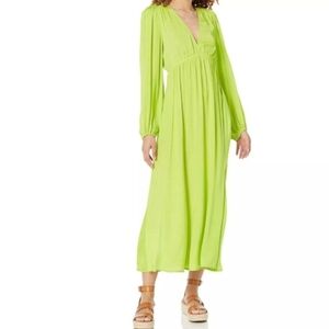 The Drop Lime Green Maxi Dress NWT